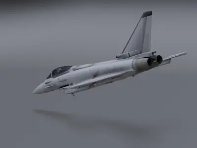 Eurofighter 2000 Low-poly 3D model