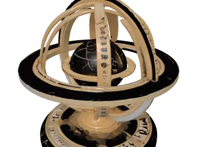 Armillary Sphere Celestial Globe Model 3D model