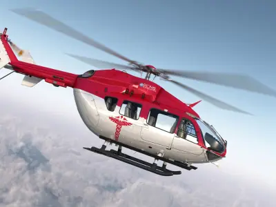 Eurocopter EC145 Medical Helicopter 3D model