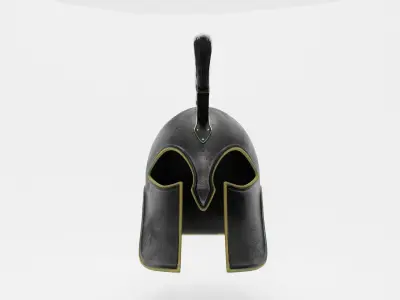 Spartan Helmet with oxidized bronze 3D model