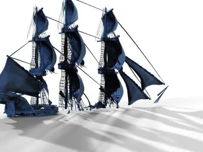 Ship sails for Ship 3D model
