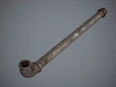 Pipe Rusted Low-poly 3D model