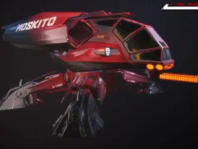 Y782 Moskito Lowpoly Low-poly 3D model