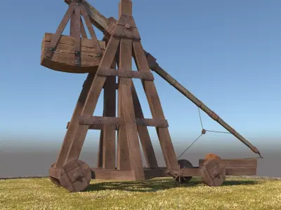 Medieval Catapult 3D model purchase