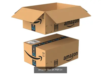 Amazon Boxes Collection PBR 3D Model Pack