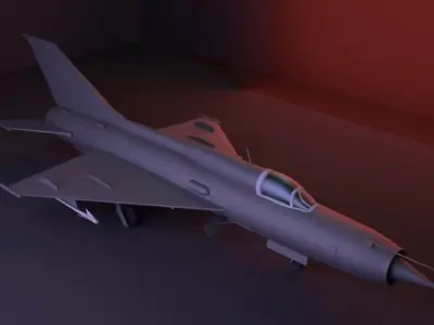 Mig 21 low poly plane for games and animations  Free low-poly 3D model