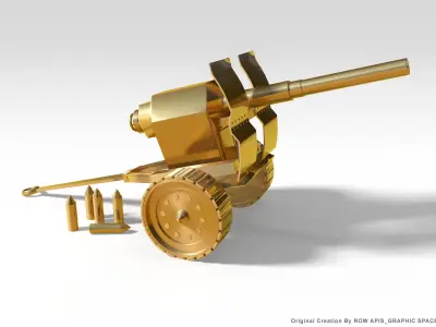 Canon metal cannon 3D model