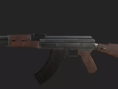 AK47 Simple Free low-poly 3D model