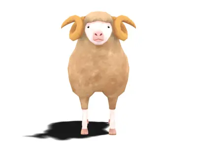 Sheep - Stylized Low-poly 3D model