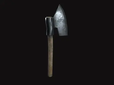 Medieval Axe V03 Low-poly 3D model