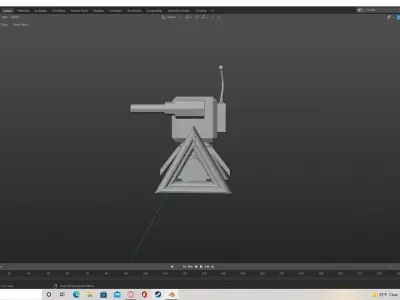 low poly robot Low-poly 3D model
