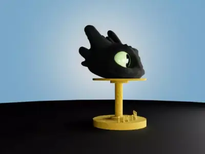 Toothless head from How To Train Your Dragon 3D model