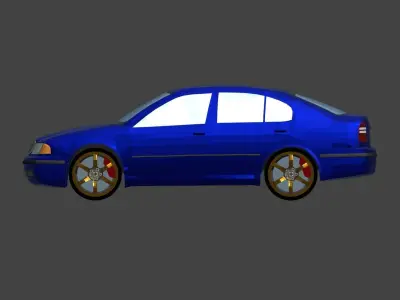 Skoda Shkoda Octavia tour 1996 exterior non-interior sedan Free 3D model