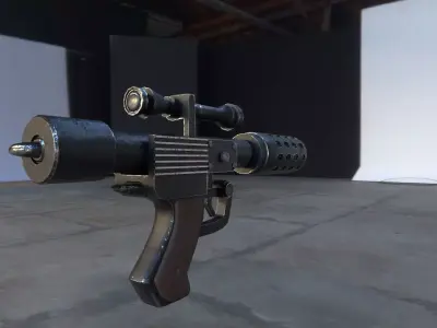 Star Wars Blaster Low-poly 3D model