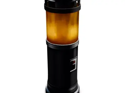 SciFi Futuristic Lamp Low-poly 3D model