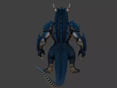 Dragon azul legendario 3D print model