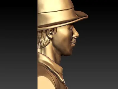 Bhagat singh Pendant 3D print model