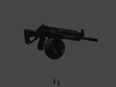 Low poly Gun Low-poly 3D model