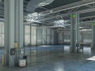 Exhibition Hall interior 12 3D model