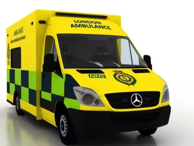 Mercedes Benz Sprinter Truck England Ambulance UK 3D model