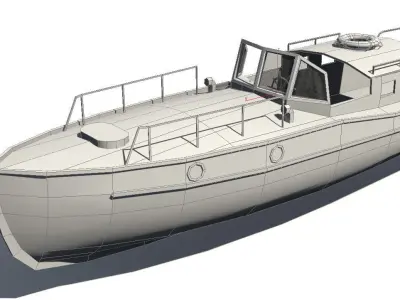 Rusty Boat Low-poly 3D model