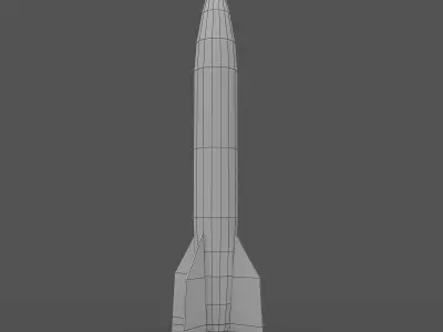V2 Rocket Missile 3D model
