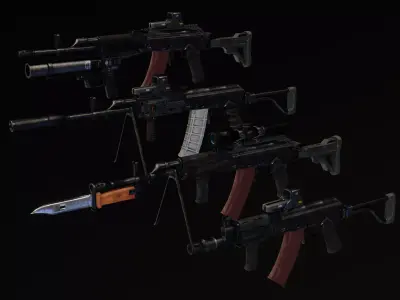 Polish FB Beryl pack Low-poly 3D model