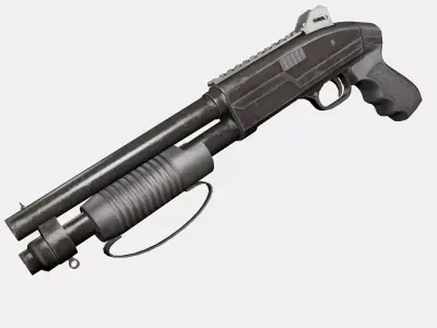 Assault Shotgun Low-poly 3D model