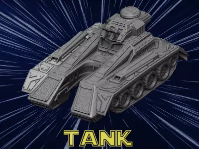 Future Tank 3D print model