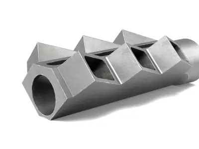 V6 MUZZLE BRAKE Low-poly 3D model