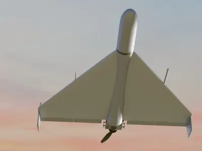 Shahed 136 Low-poly 3D model