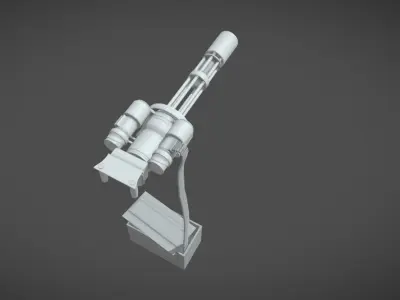 Machine Gun Mad Max Low-poly 3D model