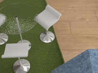 Small minimalist exhibition stall 3D model