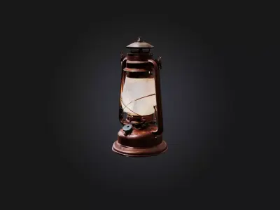 Gas Lantern Low-poly 3D model