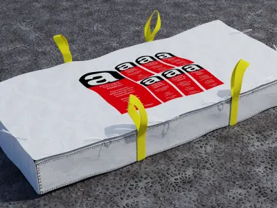 Asbest Plattenbag    Low-poly 3D model
