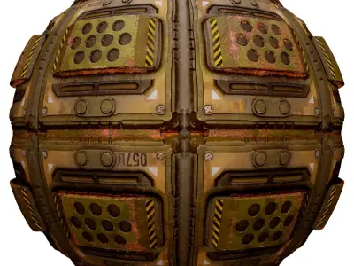 PBR Seamless Sci-Fi Texture 50 Low-poly 3D model