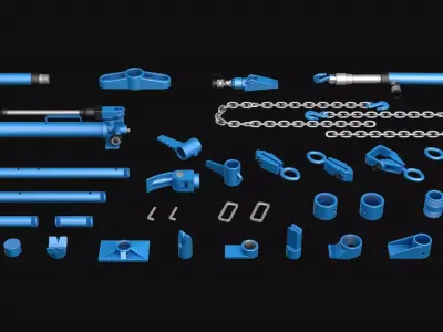 Straightening tool kit 3D model