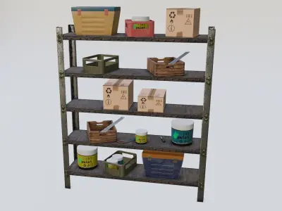 RACK SYSTEM GAME READY Low-poly 3D model