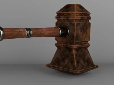 Fantasy hammer Low-poly 3D model purchase