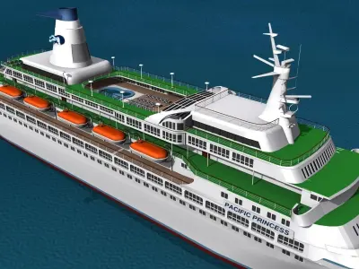 Cruise Ship Pacific Princess 3D model