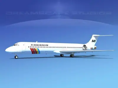 McDonnell Douglas MD-87 SAS 2 3D model