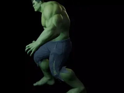Hulk Multicolor Multi-Part Figure 3D print model