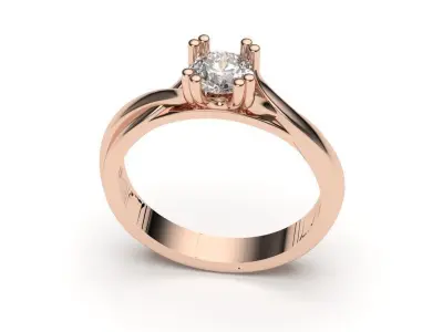 solitaire with ring sizes  8 part S53 3D print model