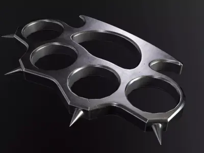 Brass Knuckles Free low-poly 3D model