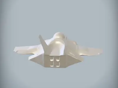 Futuristic Stealth Fighter Jet 3D Model for Games Visuals 3D model