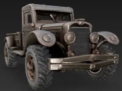 Classic Mechanical Pickup Truck  3D print model