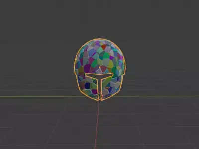 reinbow sporten helmet Low-poly 3D model