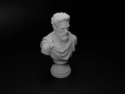 Italian Condottieri Bust Chess 3D print model shop