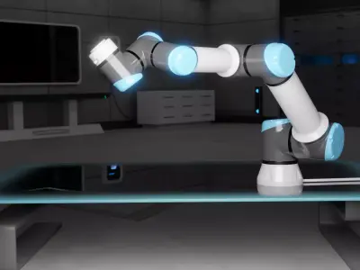 Industrial Robot Arm Included Rigged and Textured 3D print model