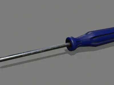 screwdriver Low-poly 3D model 30